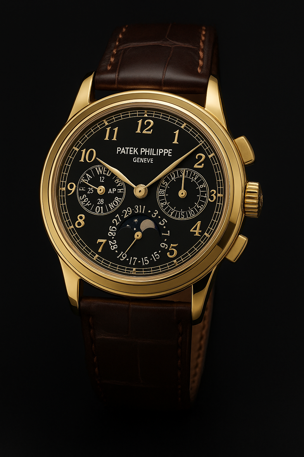 Montres Patek Philippe exposées dans une boutique haut de gamme